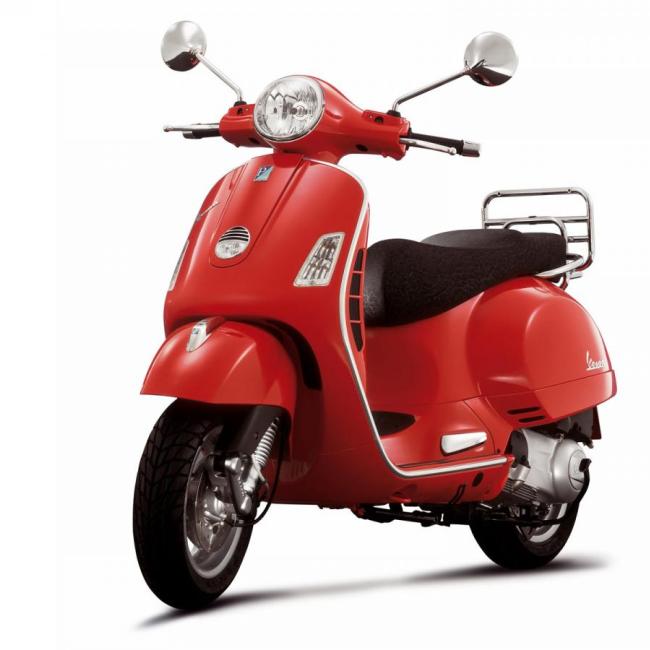 On a vespa